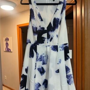 Lulu's Blue Floral Mini Dress